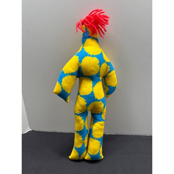 Dammit Doll Stress Flawed Relief Plush With Red Hair & Yellow/Blue Pattern 12" P - Picture 4 of 7